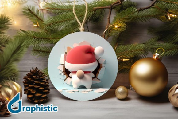 3D Cat Christmas Ornament Back 19: A Designer's Review for Illustrations