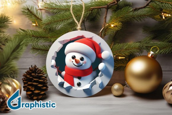 3D Snowman Christmas Ornament Front 56: A Crafter's Review of Seasonal Illustrations