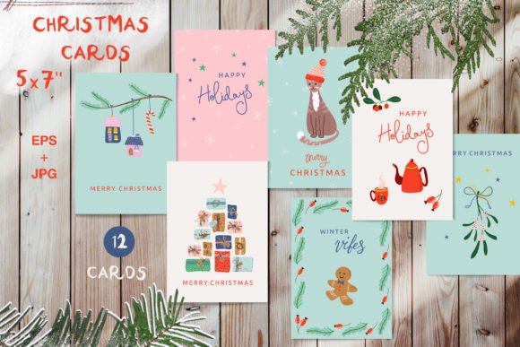 Christmas Greeting Cards Printable: A Designer's Review of Seasonal Illustrations