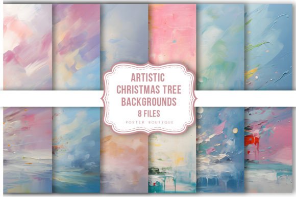 Christmas Tree Backgrounds Pack: Premium Illustrations for Crafters