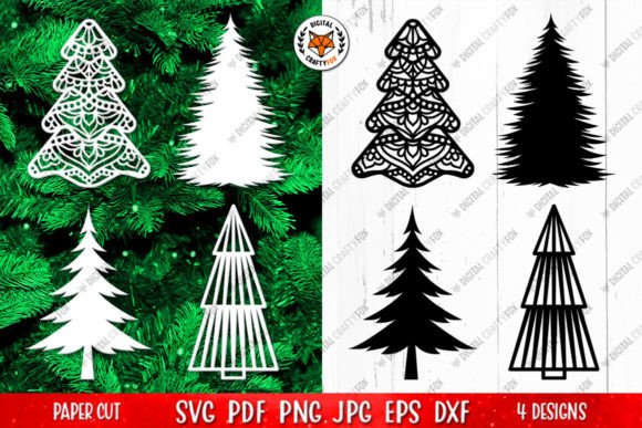 Christmas Tree Paper Cut SVG, Christmas: A Seller's Review of This Illustrations Asset