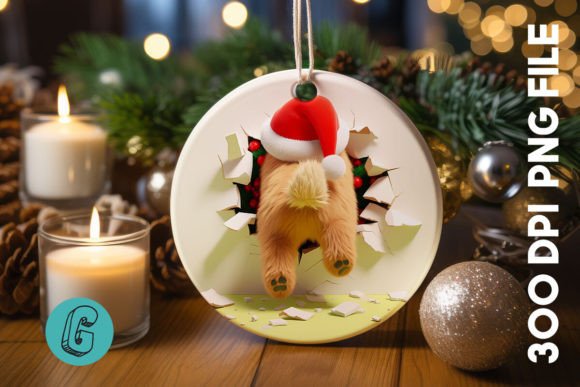 Cute Dog Christmas Ornament Back 27: A Designer's Review of Festive Illustrations