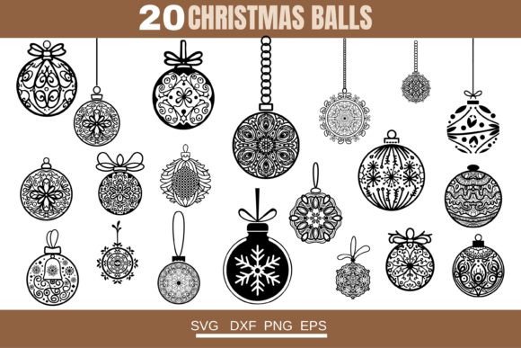 Festive Elegance Christmas Ball 20-Pack for Illustrations