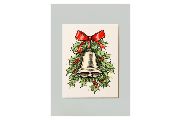 Jingle Bell Christmas Card for Festive Illustrations