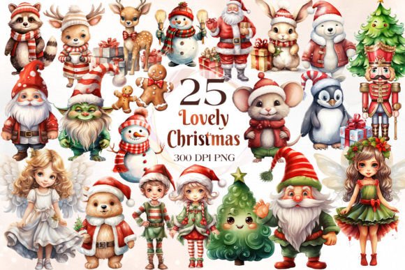 Lovely Christmas Sublimation Clipart for Illustrations