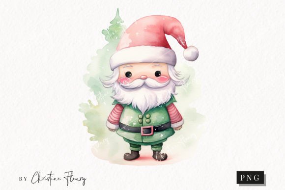 Pastel Watercolor Christmas Santa PNG: A Designer's Review of Illustrations