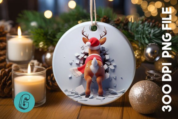Reindeer Christmas Ornament Back 33: A Seller's Review of Premium Illustrations