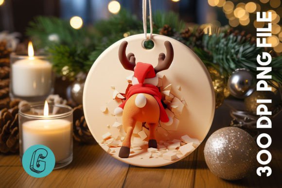 Reindeer Christmas Ornament Back 35: A Review of Modern Illustrations for Branding